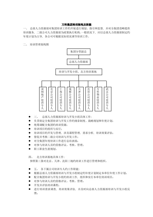 万科培训体系