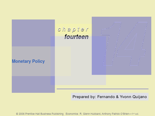 宏观经济学课件：ch14 Monetary Policy