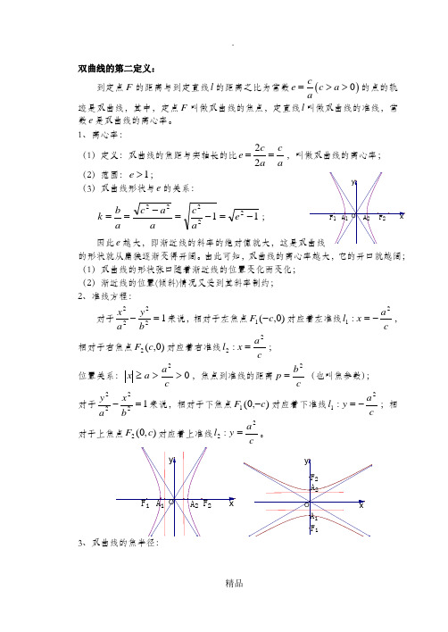 双曲线的第二定义