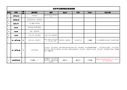 宝马慈善酒会流程11.11