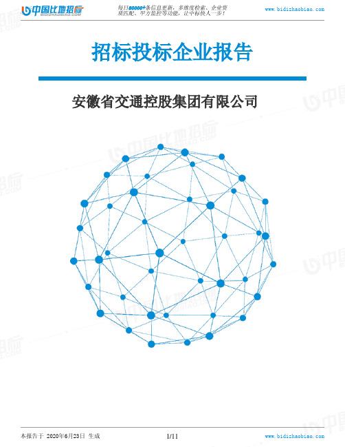 安徽省交通控股集团有限公司 -招投标数据分析报告