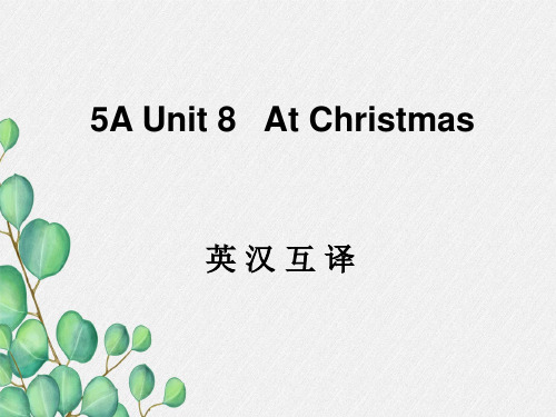 江苏译林版五上《Unit 8 At Christmas》ppt课件2