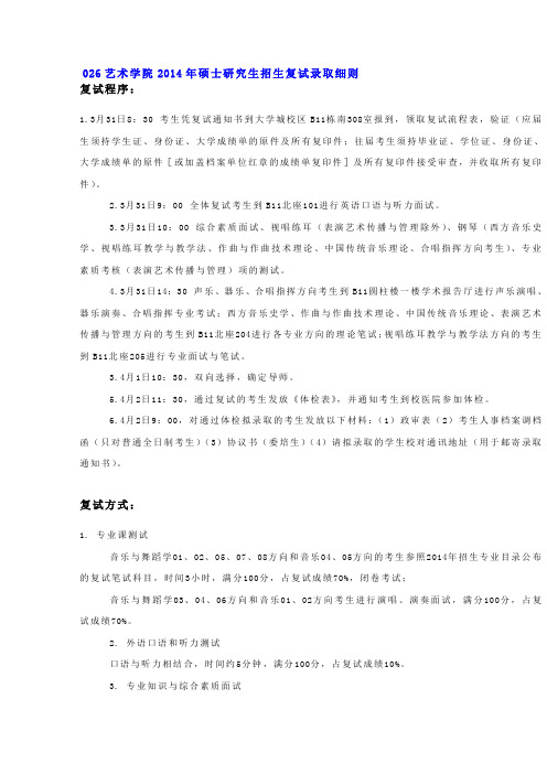 2014年华南理工大学艺术学院自划线