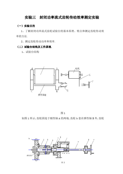 封闭功率流式齿轮传动效率测定实验