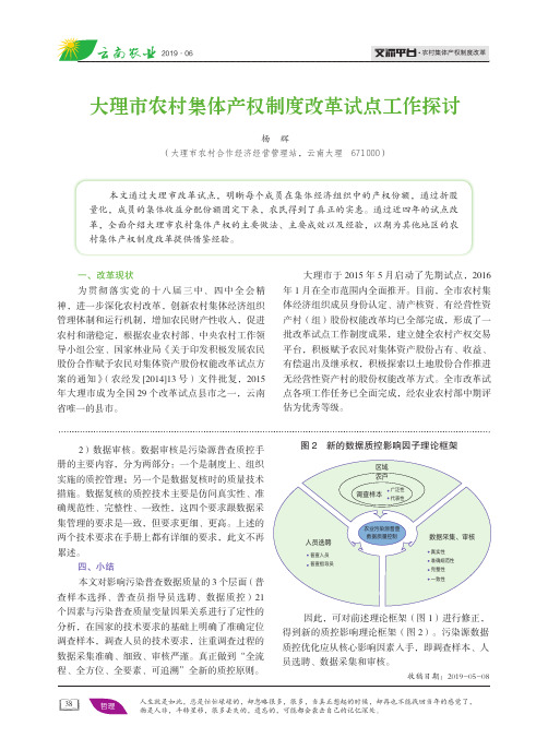 大理市农村集体产权制度改革试点工作探讨