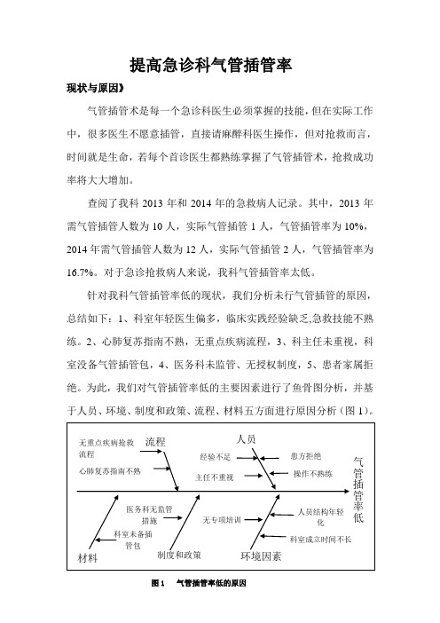 提高急诊科气管插管率pdca