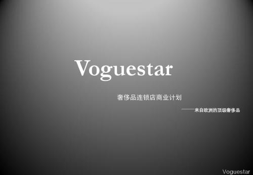 Voguestar商业计划概述