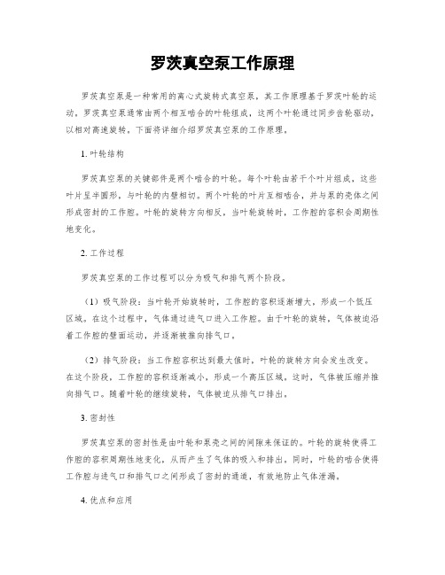 罗茨真空泵工作原理