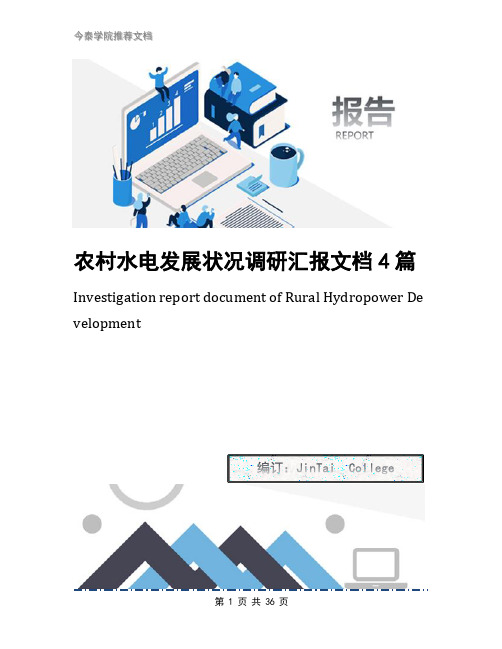 农村水电发展状况调研汇报文档4篇