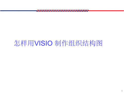 如何使用VISIO制作组织架构图