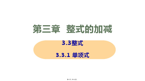 新华师大版七年级上册初中数学 3.3.1单项式 教学课件