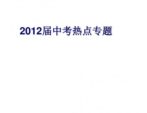 2012中考热点专题