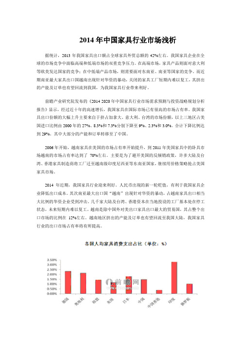 2014年中国家具行业市场浅析