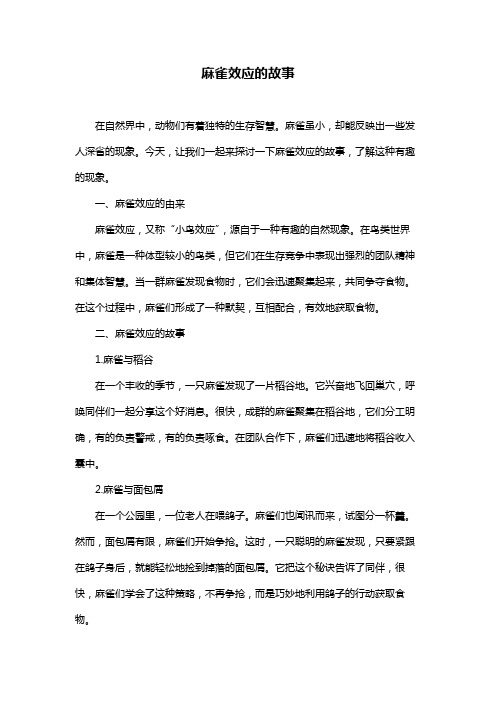 麻雀效应的故事