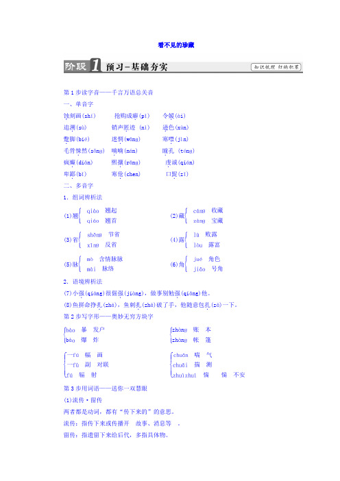 高中语文(苏教版 短篇小说选读)教师用书：1 看不见的珍藏 Word版含答案