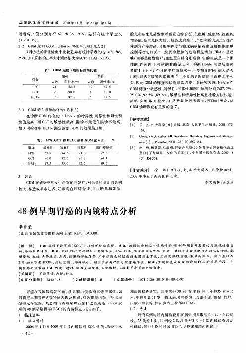 48例早期胃癌的内镜特点分析