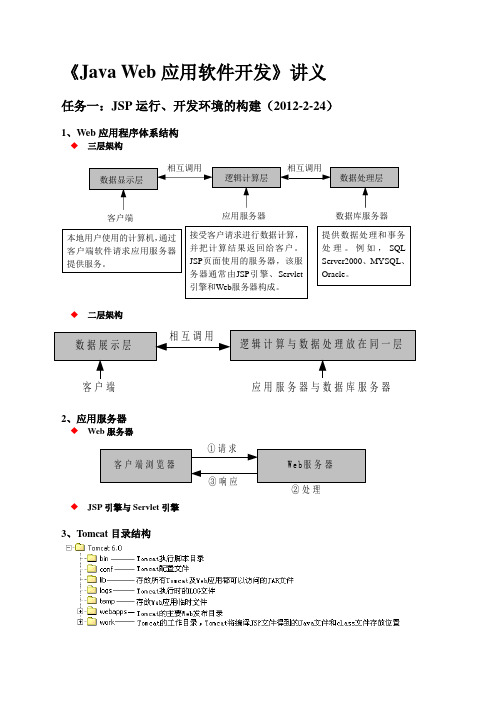 《Java Web应用软件开发》讲义