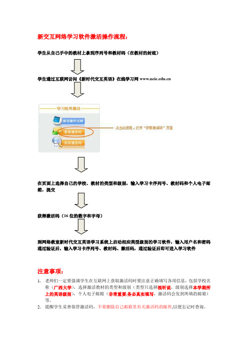 新交互网络学习软件激活操作流程