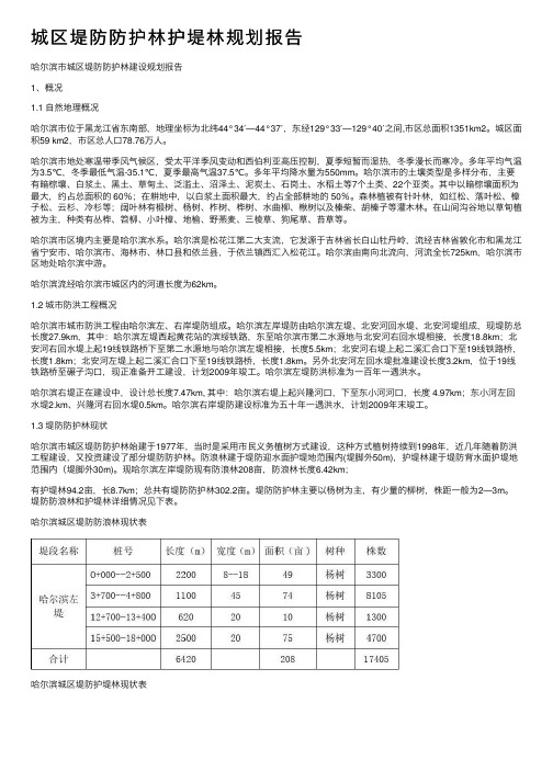 城区堤防防护林护堤林规划报告