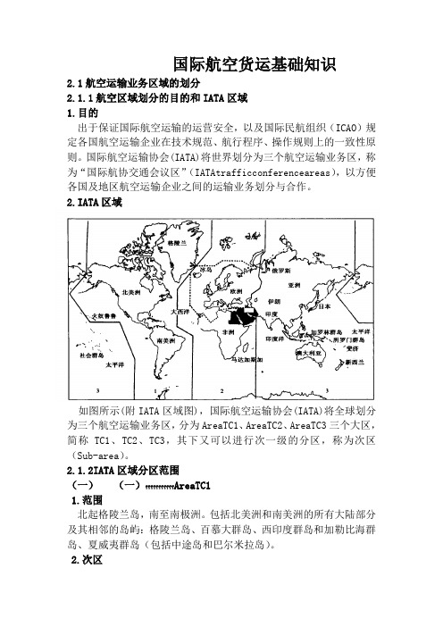 国际航空货运基础知识