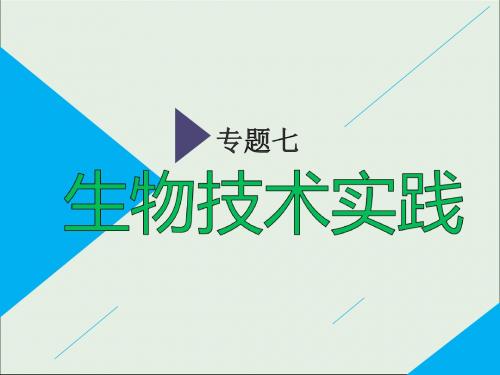 江苏2019版高考生物二轮复习专题七生物技术实践课件