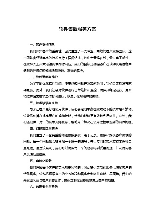 软件售后服务方案 (1)