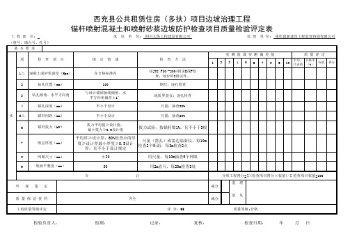 锚杆喷射砼质检表