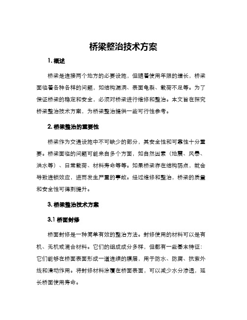 桥梁整治技术方案