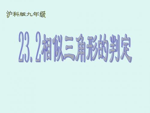 23.2相似三角形的判定