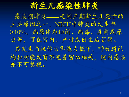 教学查房之三新生儿肺炎PPT课件