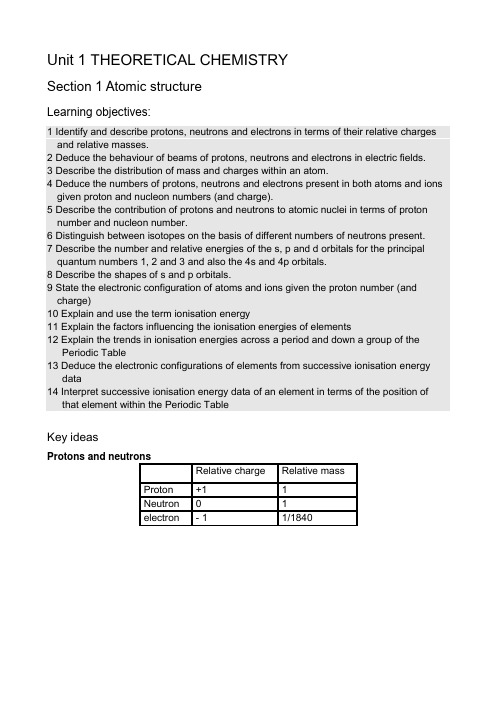 AS chemistry 英国高中