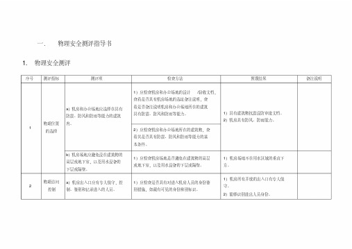 等级保护测评物理安全