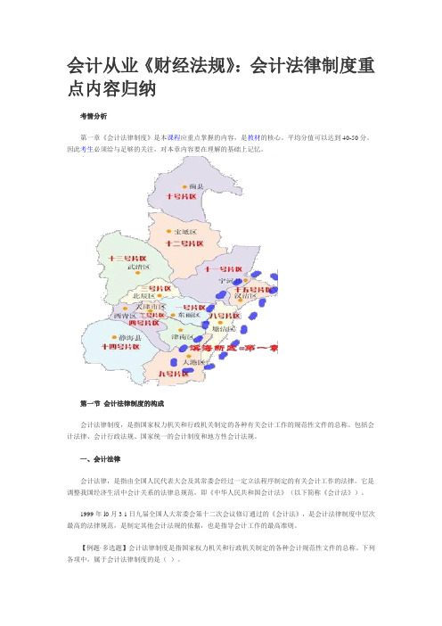 会计法律制度重点内容归纳