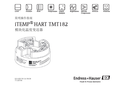 E+H iTEMP HART TMT182 模块化温度变送器简明操作指南