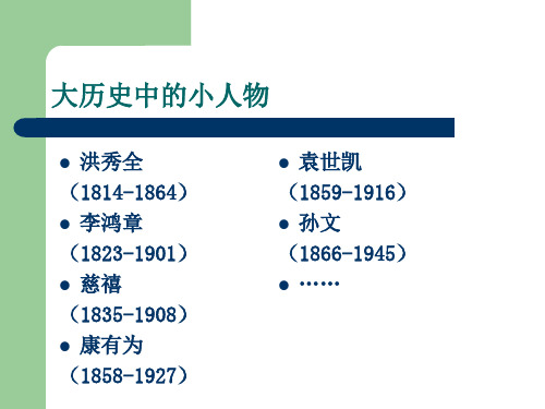 大历史小人物