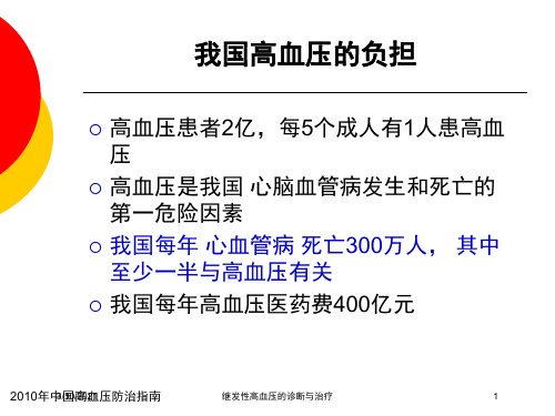 继发性高血压的诊断与治疗培训课件