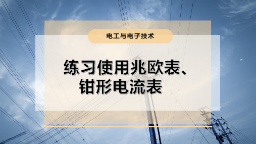 练习使用兆欧表、钳形电流表