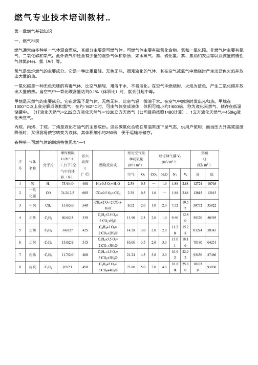 燃气专业技术培训教材..