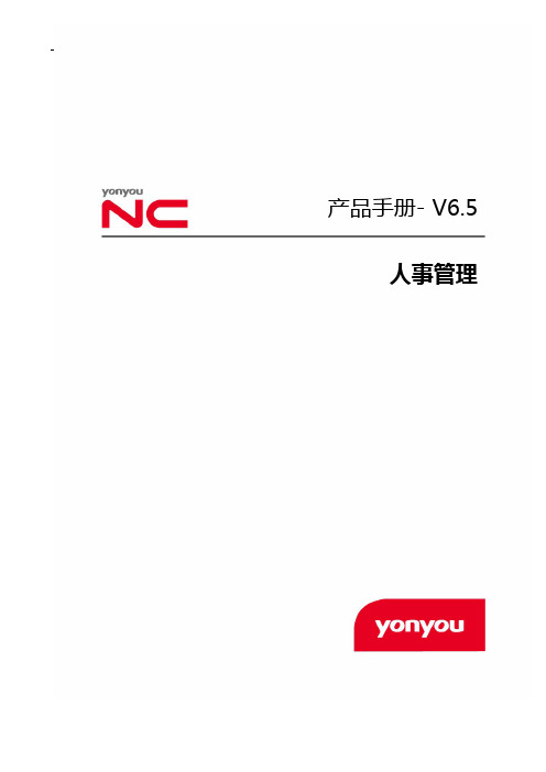 NCV6.5培训手册-人事管理