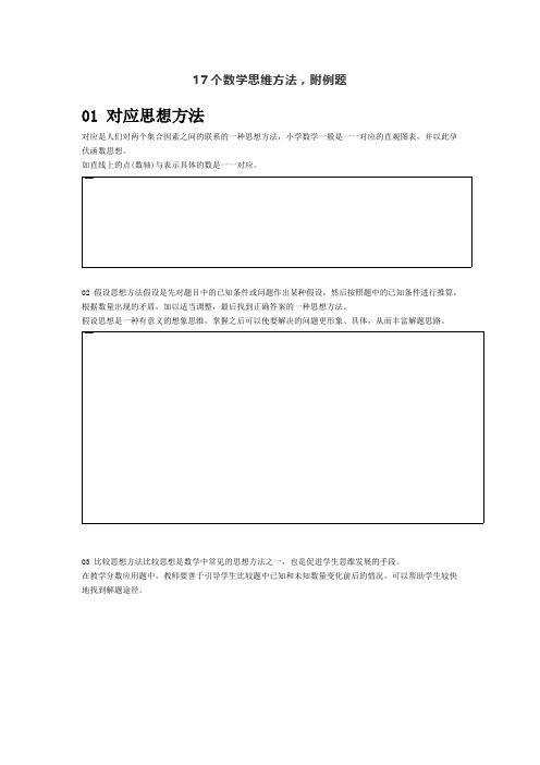 数学解题思维方法汇总