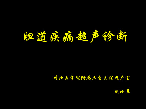 胆道疾病超声诊断