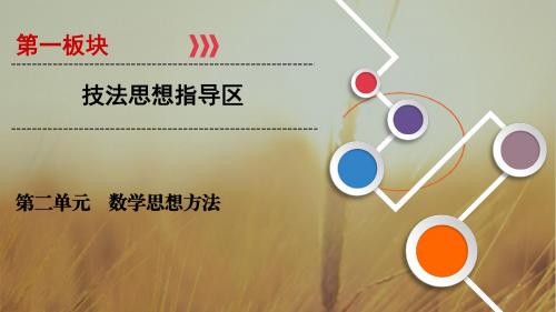 2018大二轮高考总复习文数课件:第1板块 第2单元 数学思想方法 精品
