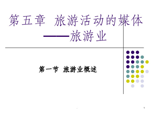 旅游学概论-第五章--旅游业PPT课件