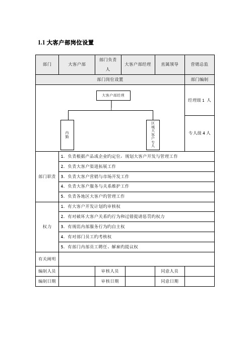 大客户组织机构