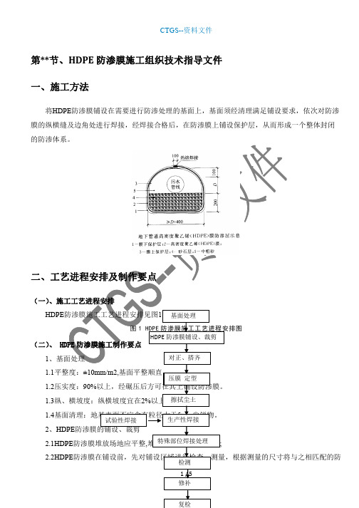 【tj】HDPE防渗膜施工方案4857