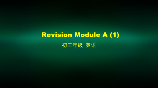 初三英语(外研版)Revision Module A (1)-2PPT