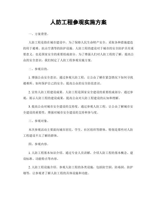 人防工程参观实施方案