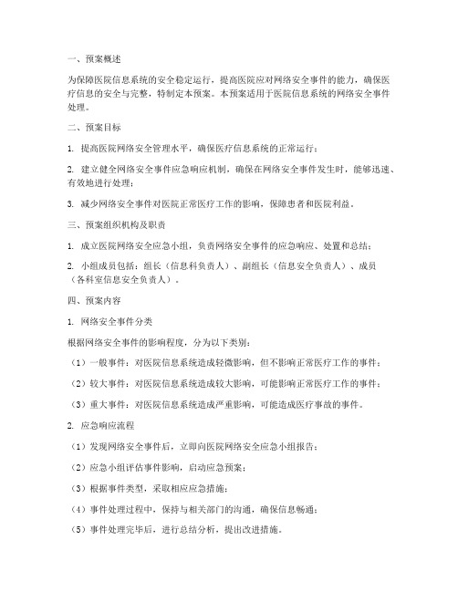 医院网络安全预案