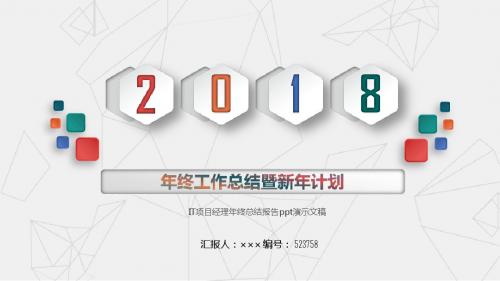 IT项目经理年终总结报告ppt演示文稿