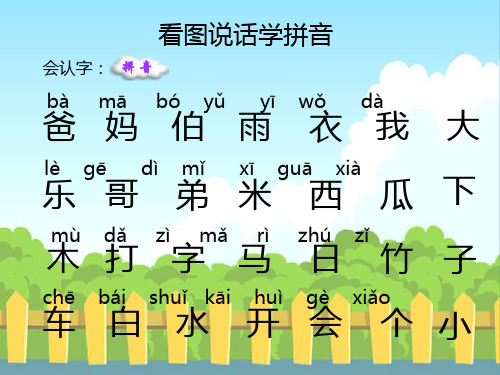 幼儿园生字拼音积累学习